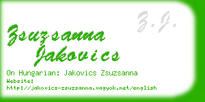 zsuzsanna jakovics business card